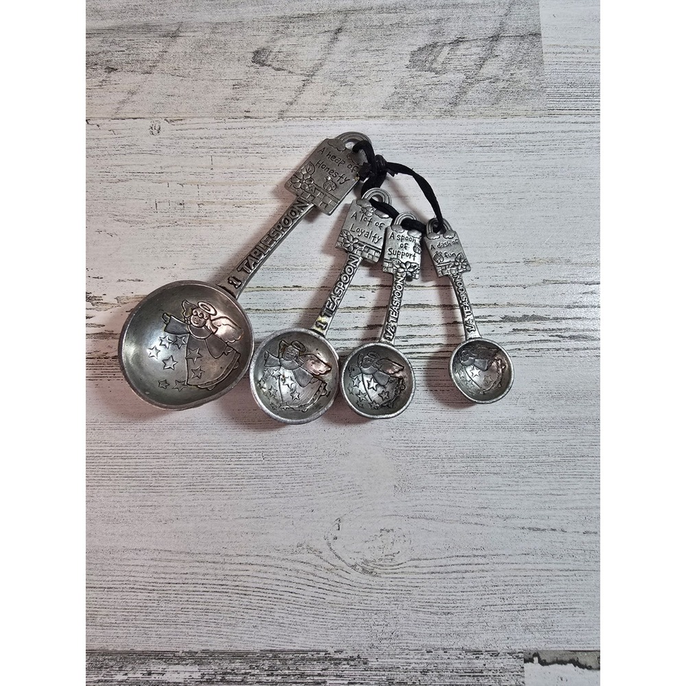 Angel Star Metal Measuring Spoons Set 4 Whimsical‎ Inspirational Kitchen Decor
